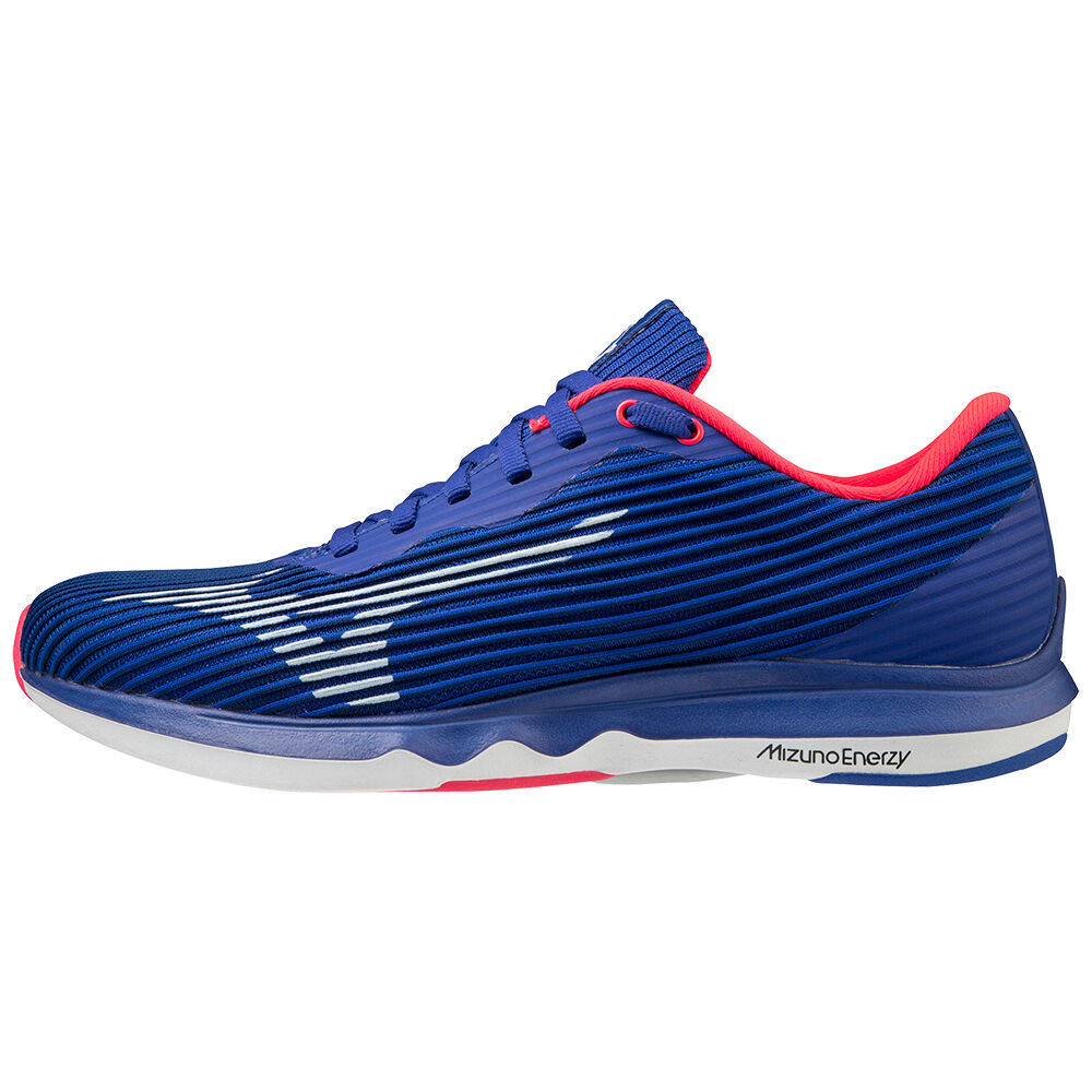 Zapatillas Running Mizuno Wave Shadow 4 Mujer Azules/Blancas/Rosas Outlet PMBQ-69740